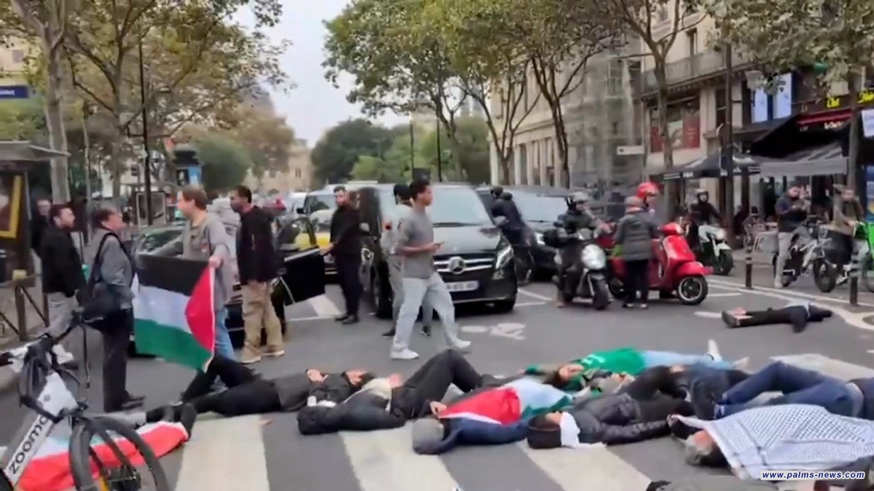 متظاهرون مؤيدون لفلسطين يغلقون الطرق في وسط باريس